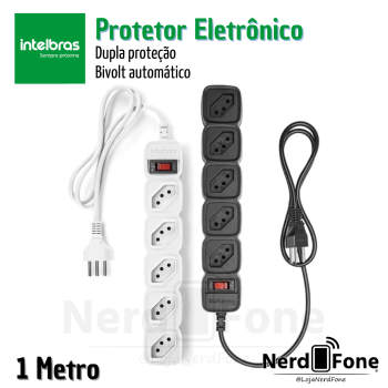 PROTETOR ELETRONICO 5 TOMADAS 1M INTELBRAS