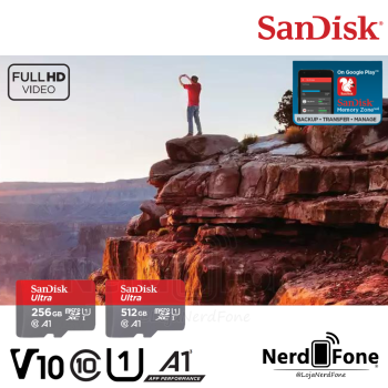 CARTÃO MICRO SD SANDISK ULTRA A1; mSD CLASSE 10 FHD