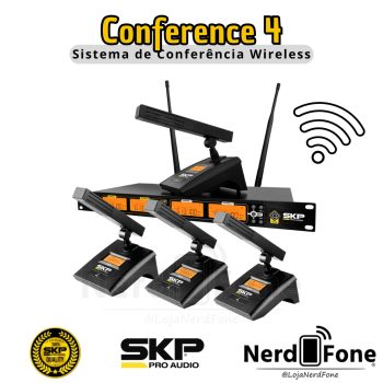 SET DE 4 MICROFONES UHF PARA CONFERENCIA CONFERENCE4 SKP