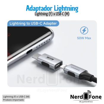 ADAPTADOR LIGHTNING (F) x  USB-C (M) HAGIBIS