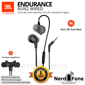 FONE C/ FIO JBL ENDURANCE RUN 2 WIRED BLK
