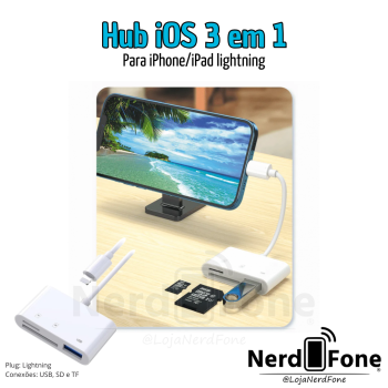 HUB OTG LIGHTNING 3 IN 1 XO; (SD/MICRO SD/USB A) IPHONE/IPAD