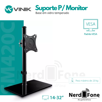 SUPORTE DE MESA P/ MONITOR VESA 100X100 VINIK