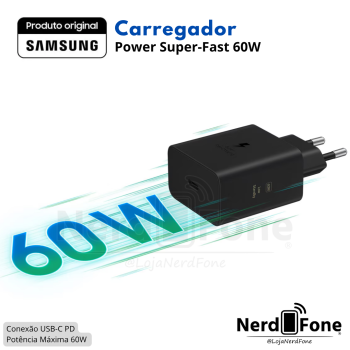 CARREGADOR SAMSUNG 60W PD / SEM CABO