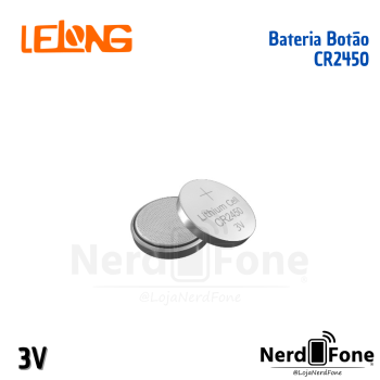 BATERIA BOTÃO 3V CR2450 LELONG / UNIDADE