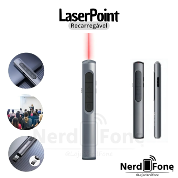 APRESENTADOR C/ LASER WIRELESS RECARREGÁVEL HR