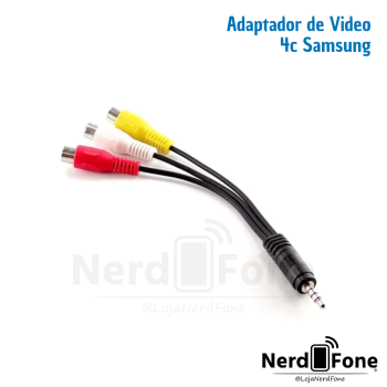 CABO DE VÍDEO P3 (M) x 3RCA (F) PINO 4C SAMSUNG