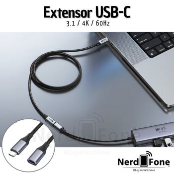 CABO EXTENSOR USB-C 3.1 1M HR