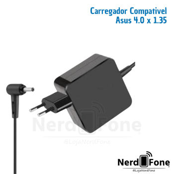 FONTE CARREGADOR NOTEBOOK 19V 2.1A/2.37A 4.0x1.35 (PLUG FÊMEA)