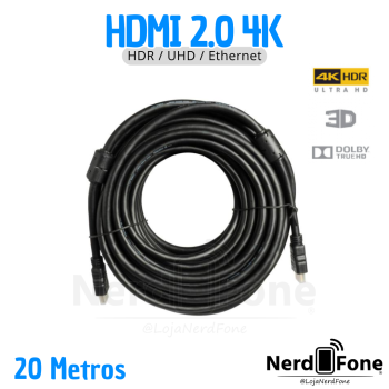 CABO HDMI 2.0 4K C/ FILTRO 20M FK