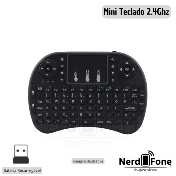 MINI TECLADO WIRELESS C/ TOUCH PAD