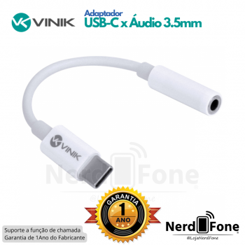 ADAPTADOR USB-C x  AUDIO 3.5MM P3 7.1 VINIK
