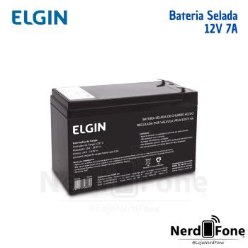 BATERIA SELADA ELGIN 12V 7AH; P/ NOBREAK