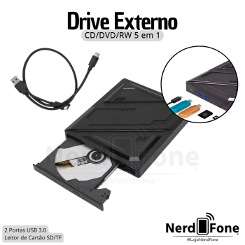 LEITOR E GRAVADOR EXTERNO DE DVD USB 3.0 KP/KN