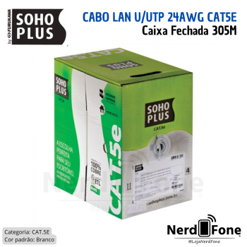 CAIXA CABO DE REDE U/UTP CAT5E 24AWG; FURUKAWA BRANCO