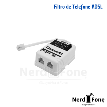 FILTRO DE LINHA ADSL TELEFONE + MODEM RJ11