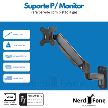 SUPORTE DE PAREDE PARA MONITOR PIX