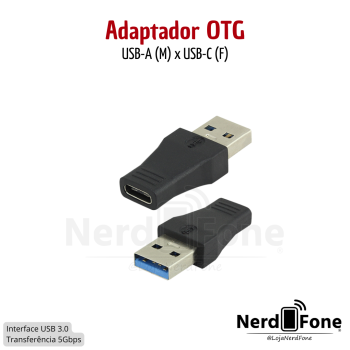 ADAPTADOR USB-A 3.0 MACHO x USB-C 5+