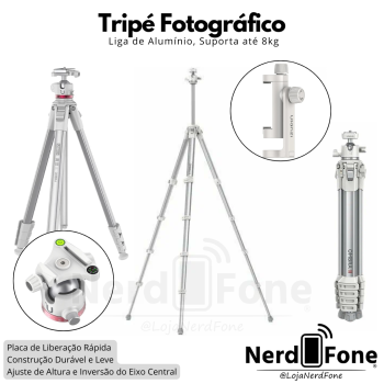 TRIPÉ PROFISSIONAL 1.58M ULANZI PARA CAMERA