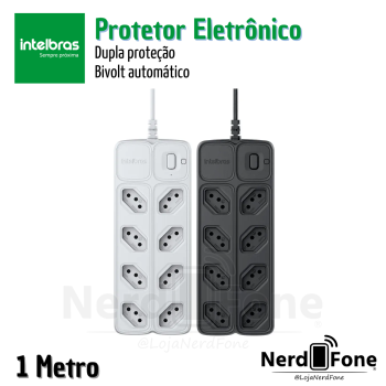 PROTETOR ELETRONICO 8 TOMADAS 1M INTELBRAS