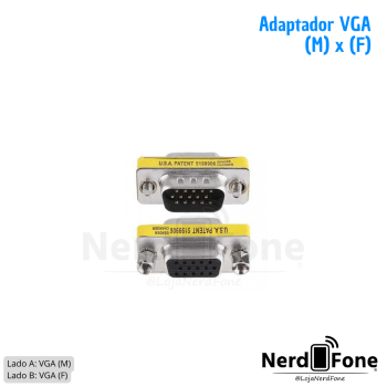 ADAPTADOR EMENDA VGA (M) X VGA (F)