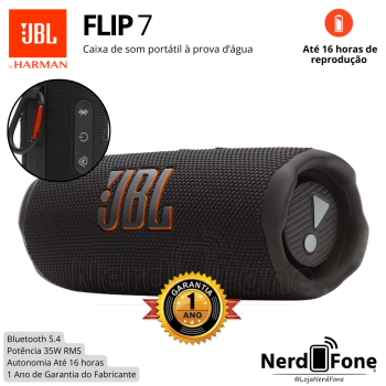 CAIXA JBL FLIP 7 35W IP68 BLACK