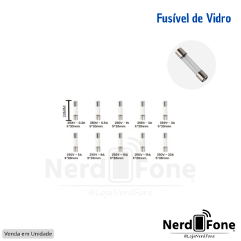 FUSIVEL DE VIDRO 5*20MM; VENDA EM UNIDADE