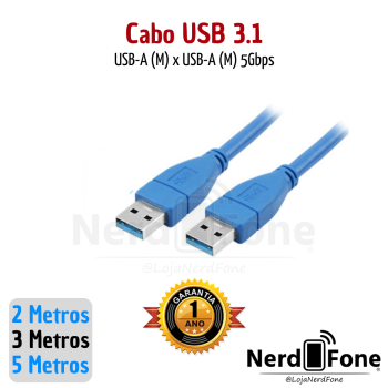 CABO USB-A 3.1 (M) x USB-A (M) 5+; AMxAM
