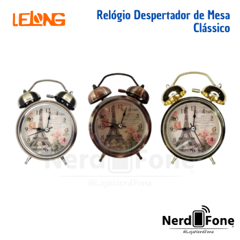 RELOGIO DE MESA DESPERTADOR LELONG