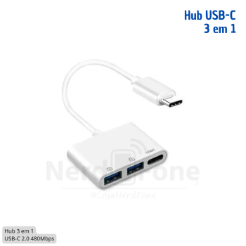 HUB USB-C (2 USB-A + USB-C) TOMATE