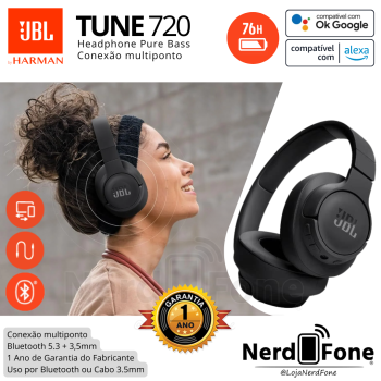 HEADPHONE JBL TUNE 720BT BLK