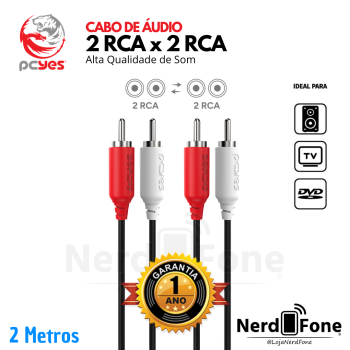 CABO DE AUDIO 2RCA x 2RCA 2METROS PCYES