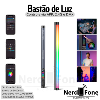 BASTÃO DE LUZ LED PORTÁTIL 66CM 3000MAH
