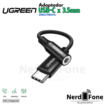 ADAPTADOR USB-C x  AUDIO 3.5MM J2/P2/P3 UGREEN