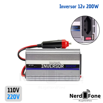 INVERSOR DE TENSAO KP 12V 200W