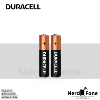 PILHA ALCALINA DURACELL 1.5V AAA/3A; CART C/ 02 UNI