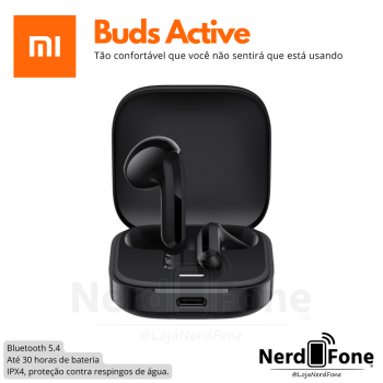 FONE TWS REDMI BUDS 6 ACTIVE PRETO