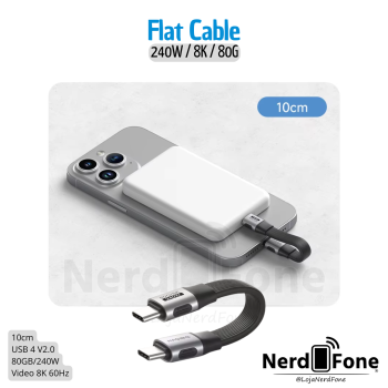 CABO USB-C 4.0 FLAT 240GB 10CM HAGIBIS