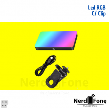 LED RECARREGÁVEL RGB C/ CLIP