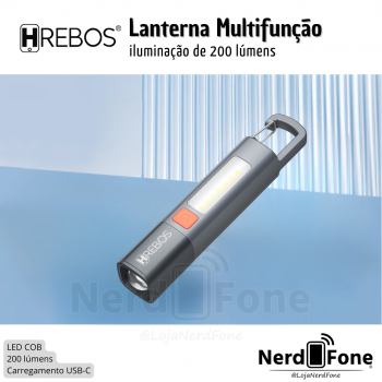 LANTERNA LED MULTIFUNÇÃO HREBOS