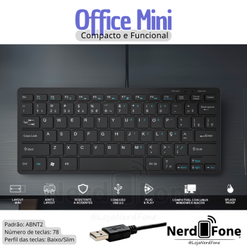 TECLADO MULTIMIDIA FK OFFICE MINI