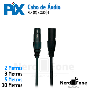 CABO DE ÁUDIO PROFISSIONAL XLR/CANNON) (M) x XLR (F)