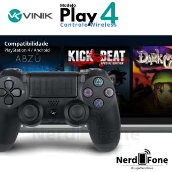 CONTROLE VINIK WIRELESS; MODEL PS4