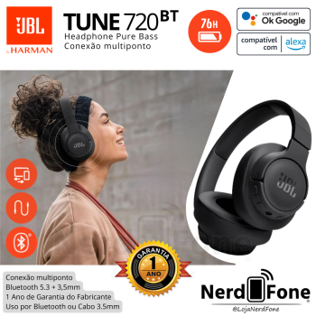 HEADPHONE JBL TUNE 720BT BLK