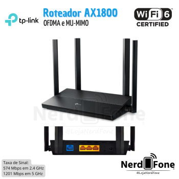 ROTEADOR GIGABIT WI-FI 6 AX1800 V2 TP-LINK