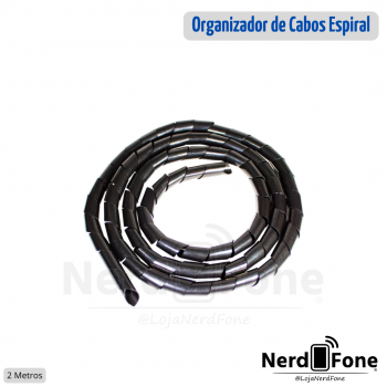 ORGANIZADOR DE FIOS E CABOS ESPIRAL 2M