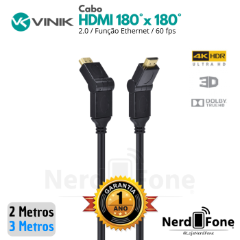 CABO HDMI 2.0 4K VINIK; 180°/180°