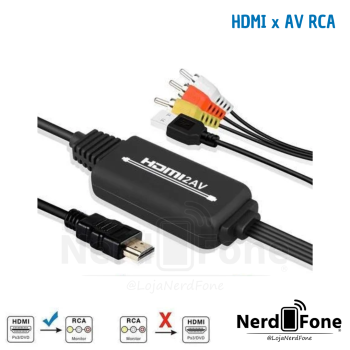 CABO CONVERSOR HDMI x AV RCA