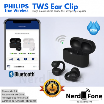 FONE TWS EAR CLIP BT 5.4 IPX4 PHILIPS / BK