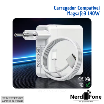 KIT ARREGADOR MAGSAFE 3 140W; COMPATÍVEL P/ MACBOOK